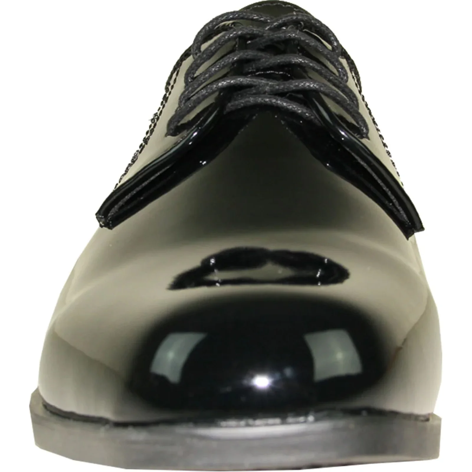 Mens Classic Formal Shiny Patent Tuxedo Shoe in Black - Image 4