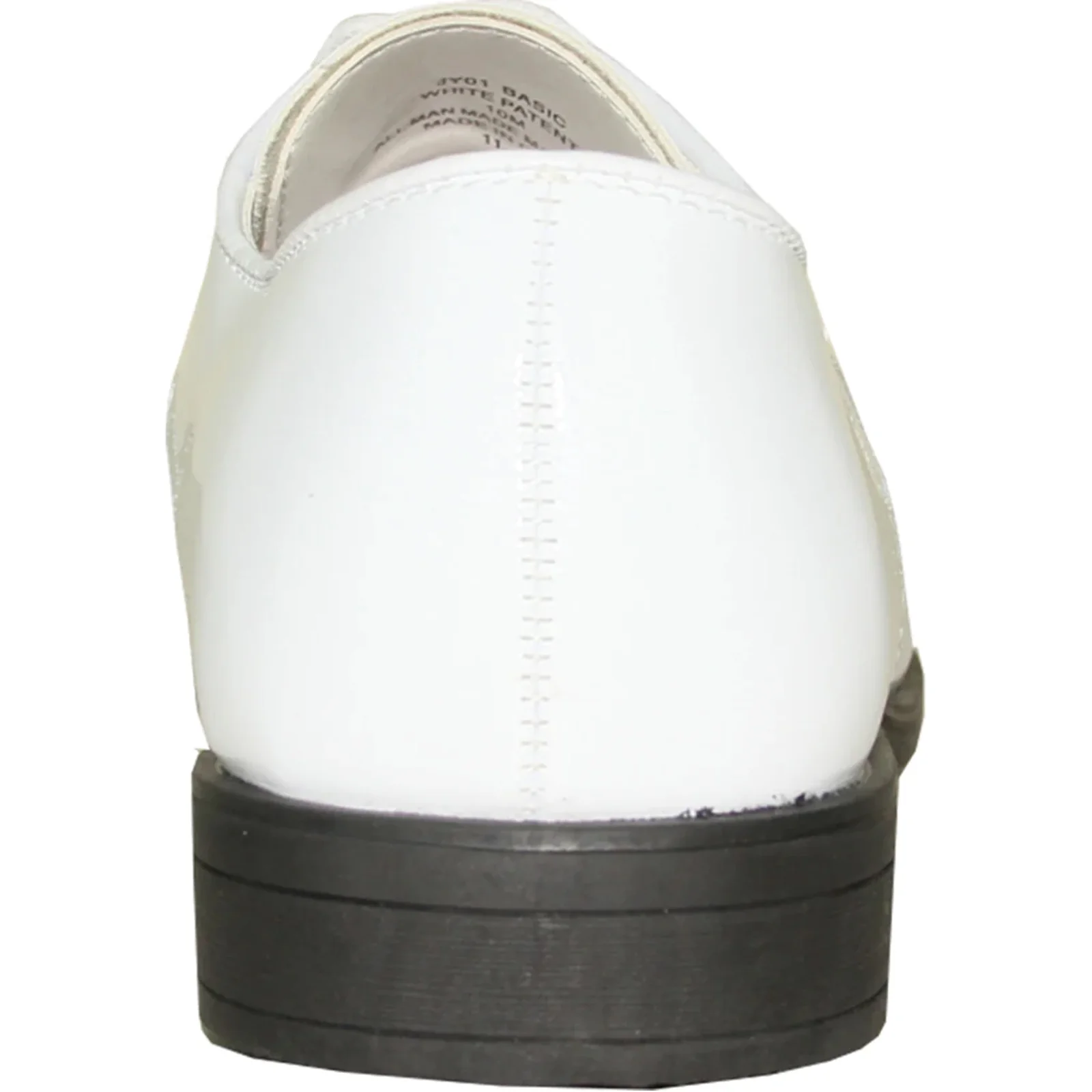 Mens Classic Formal Shiny Patent Tuxedo Shoe in White - Image 5