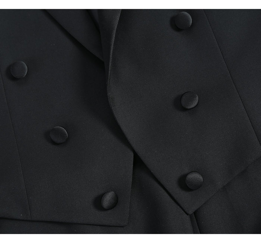 Mens Classic Full Dress Tail Tuxedo in Black - Image 4