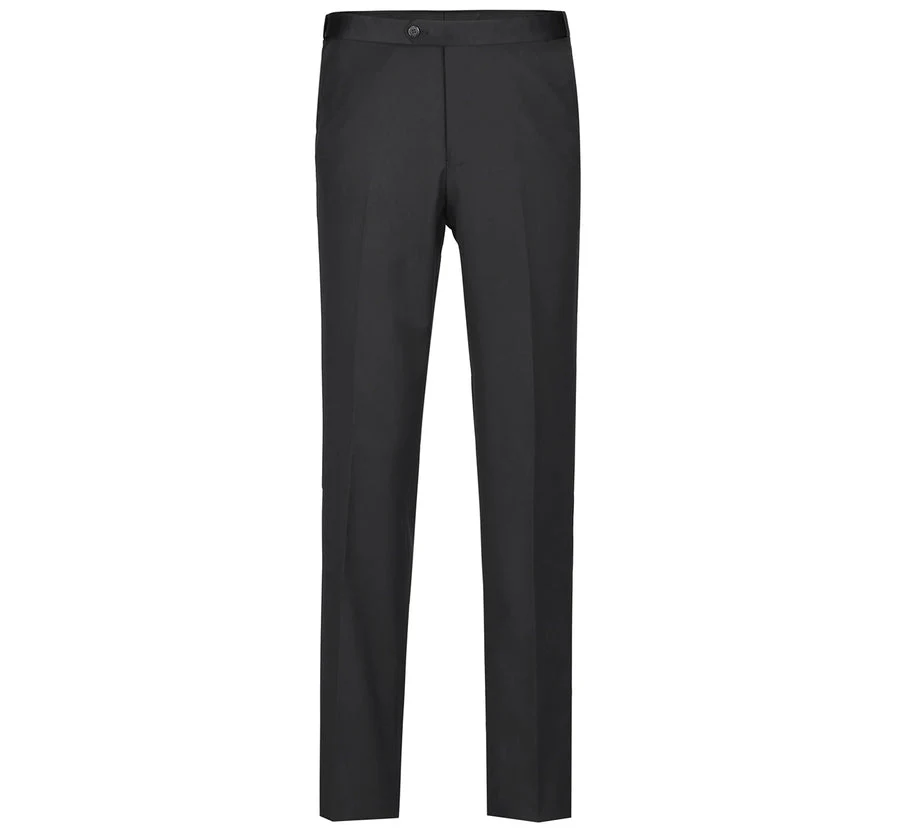 Mens Traditional One Button Classic Fit Peak Tuxedo in Black - Image 4